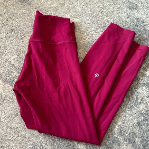 Lululemon Pink Fuchsia, Magenta Drawstring Leggings - Picture 2 of 5